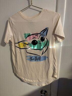Star Wars Grogu Baby Yoda The Child Tee Adult Medium Graphic Shirt Disney